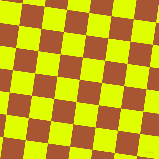 82/172 degree angle diagonal checkered chequered squares checker pattern checkers background, 88 pixel squares size, , Vesuvius and Chartreuse Yellow checkers chequered checkered squares seamless tileable