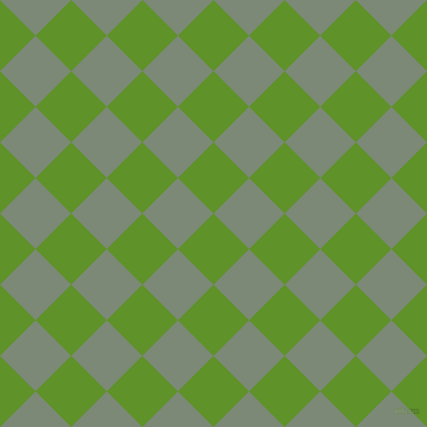 45/135 degree angle diagonal checkered chequered squares checker pattern checkers background, 72 pixel square size, , Vida Loca and Spanish Green checkers chequered checkered squares seamless tileable