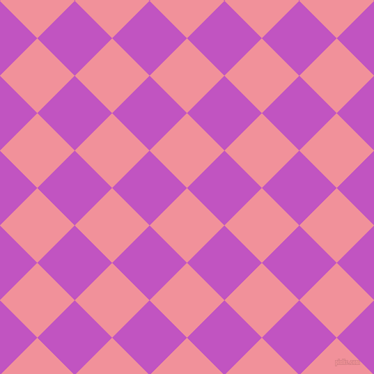 45/135 degree angle diagonal checkered chequered squares checker pattern checkers background, 76 pixel square size, , Wewak and Fuchsia checkers chequered checkered squares seamless tileable