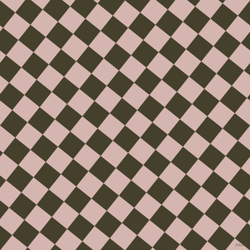 51/141 degree angle diagonal checkered chequered squares checker pattern checkers background, 66 pixel square size, , Woodrush and Oyster Pink checkers chequered checkered squares seamless tileable