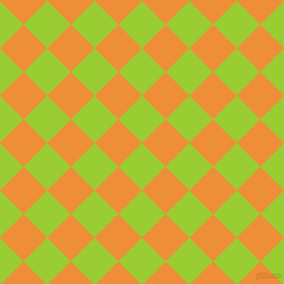 45/135 degree angle diagonal checkered chequered squares checker pattern checkers background, 48 pixel square size, , Yellow Green and Sun checkers chequered checkered squares seamless tileable