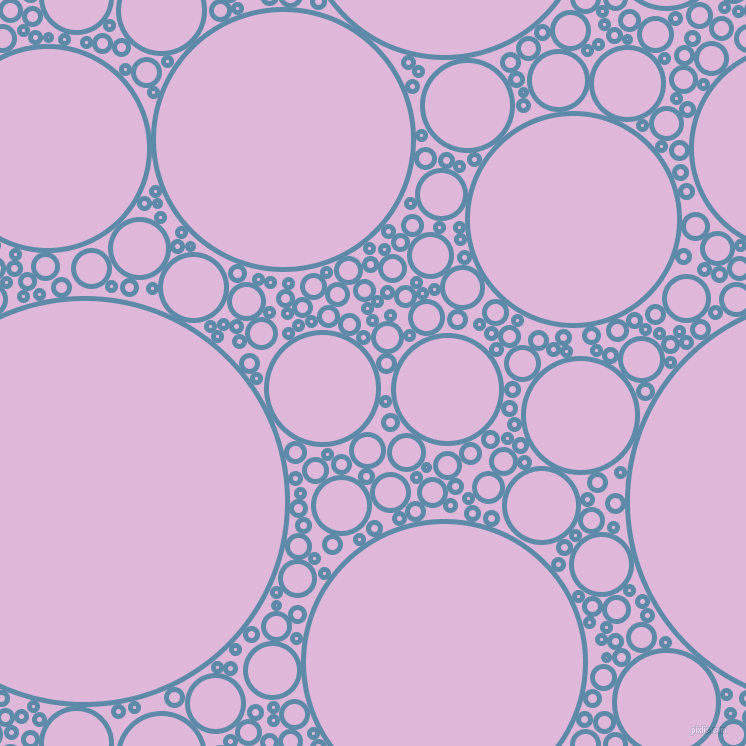 bubbles, circles, sponge, big, medium, small, 5 pixel line width, Air Force Blue and French Lilac circles bubbles sponge soap seamless tileable