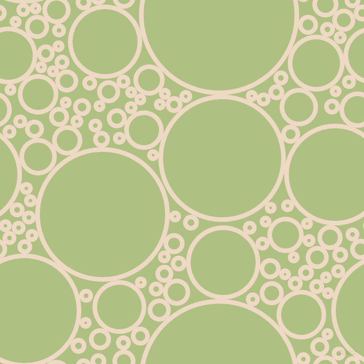 bubbles, circles, sponge, big, medium, small, 9 pixel line width, Almond and Caper circles bubbles sponge soap seamless tileable