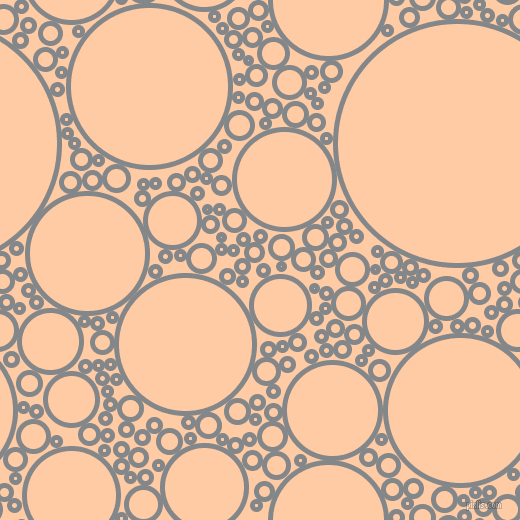 bubbles, circles, sponge, big, medium, small, 5 pixel line width, Aluminium and Peach circles bubbles sponge soap seamless tileable