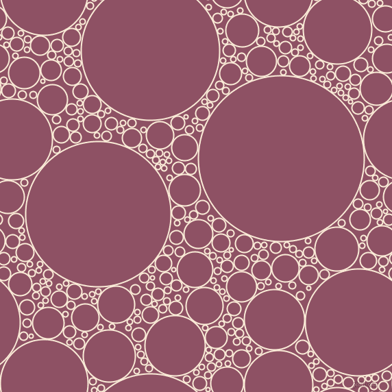 bubbles, circles, sponge, big, medium, small, 2 pixel line width, Antique White and Cannon Pink circles bubbles sponge soap seamless tileable