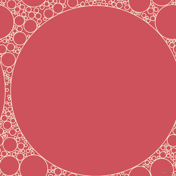 bubbles, circles, sponge, big, medium, small, 2 pixel line width, Apricot White and Mandy circles bubbles sponge soap seamless tileable