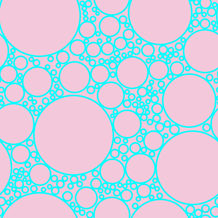 bubbles, circles, sponge, big, medium, small, 3 pixel line width, Aqua and Classic Rose circles bubbles sponge soap seamless tileable