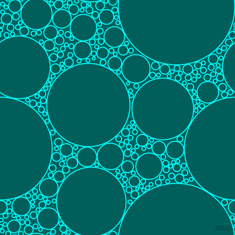 bubbles, circles, sponge, big, medium, small, 2 pixel line width, Aqua and Mosque circles bubbles sponge soap seamless tileable