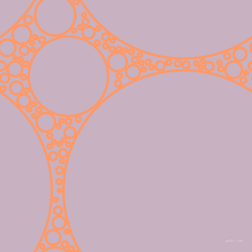 bubbles, circles, sponge, big, medium, small, 5 pixel line width, Atomic Tangerine and Maverick circles bubbles sponge soap seamless tileable