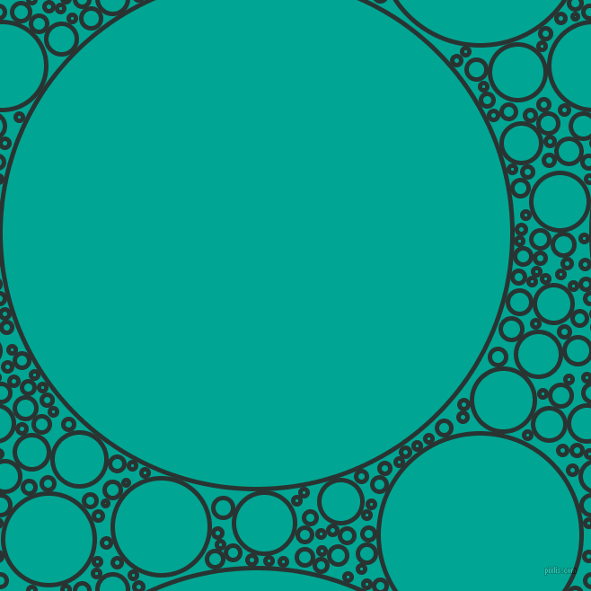 bubbles, circles, sponge, big, medium, small, 5 pixel line width, Aztec and Persian Green circles bubbles sponge soap seamless tileable
