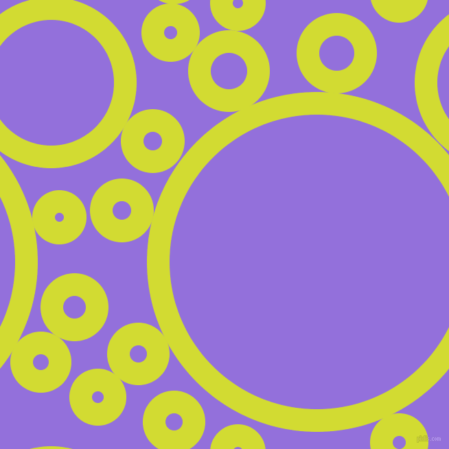 bubbles, circles, sponge, big, medium, small, 33 pixel line width, Bitter Lemon and Medium Purple circles bubbles sponge soap seamless tileable