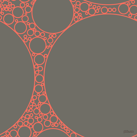 bubbles, circles, sponge, big, medium, small, 3 pixel line width, Bittersweet and Ironside Grey circles bubbles sponge soap seamless tileable