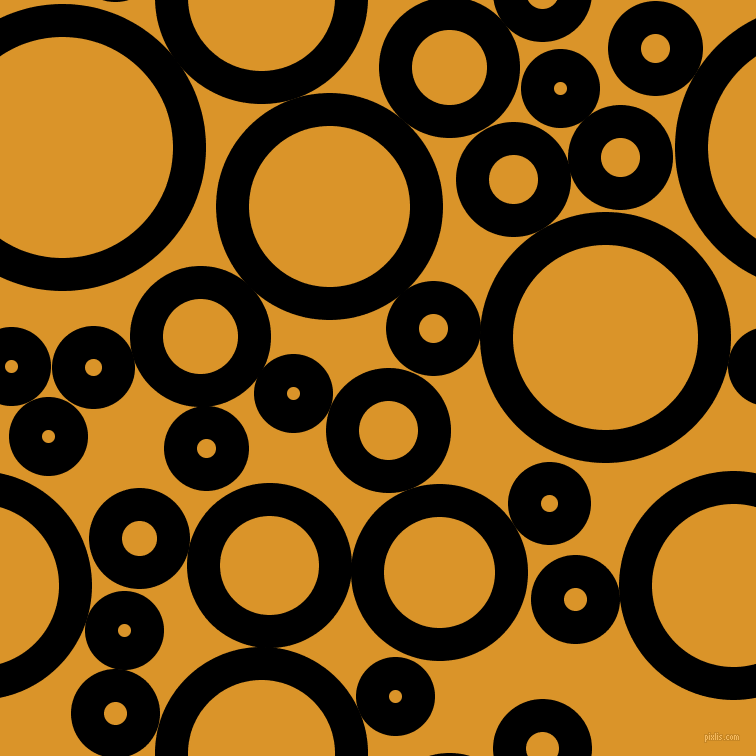 bubbles, circles, sponge, big, medium, small, 33 pixel line width, Black and Buttercup circles bubbles sponge soap seamless tileable