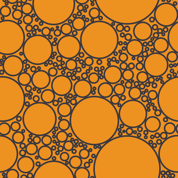 bubbles, circles, sponge, big, medium, small, 5 pixel line width, Black Marlin and Carrot Orange circles bubbles sponge soap seamless tileable