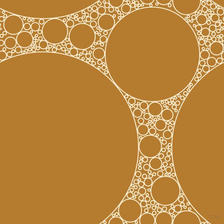 bubbles, circles, sponge, big, medium, small, 3 pixel line widthBlanched Almond and Mandalay circles bubbles sponge soap seamless tileable