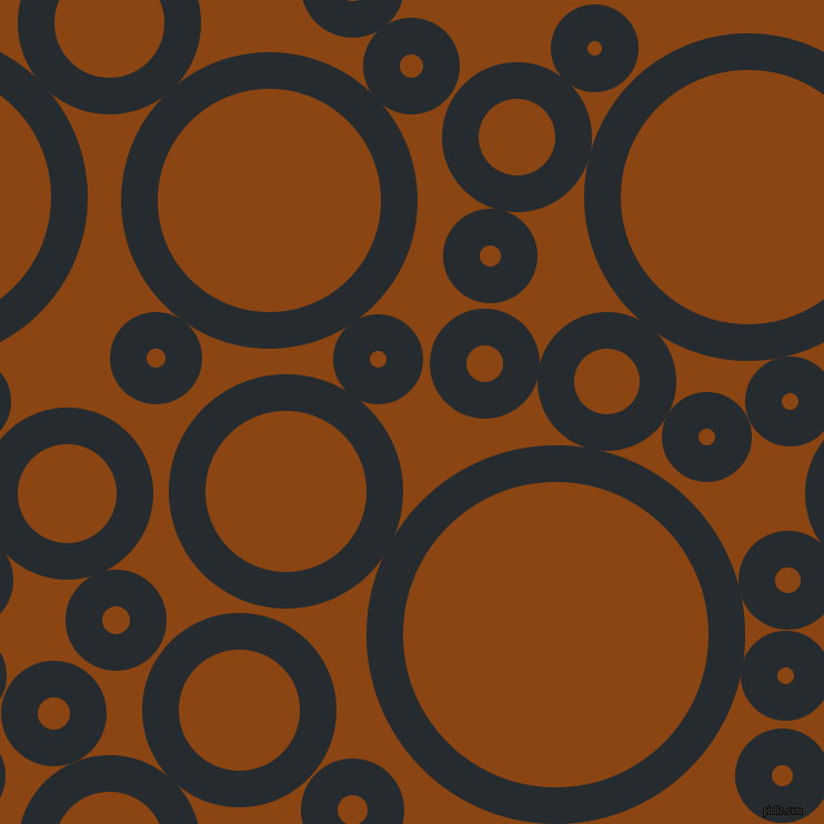bubbles, circles, sponge, big, medium, small, 33 pixel line width, Blue Charcoal and Saddle Brown circles bubbles sponge soap seamless tileable