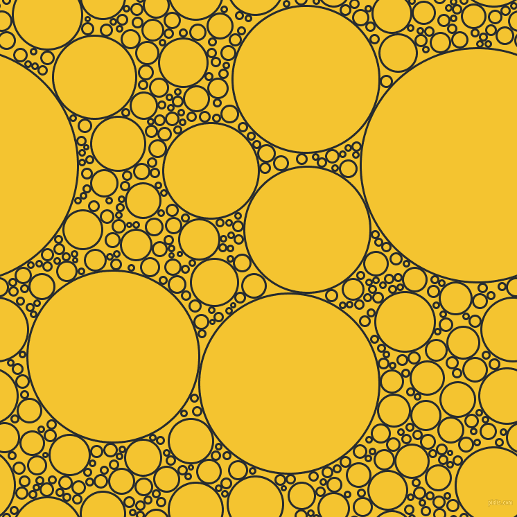 bubbles, circles, sponge, big, medium, small, 3 pixel line width, Blue Charcoal and Saffron circles bubbles sponge soap seamless tileable
