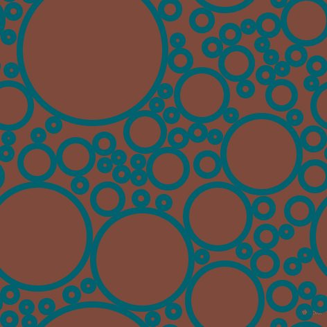 bubbles, circles, sponge, big, medium, small, 9 pixel line width, Blue Lagoon and Nutmeg circles bubbles sponge soap seamless tileable