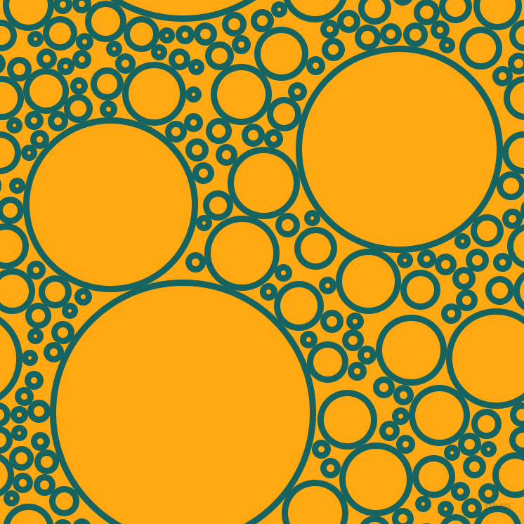 bubbles, circles, sponge, big, medium, small, 9 pixel line width, Blue Stone and Dark Tangerine circles bubbles sponge soap seamless tileable