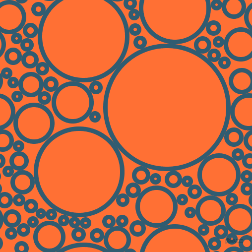 bubbles, circles, sponge, big, medium, small, 9 pixel line width, Blumine and Burnt Orange circles bubbles sponge soap seamless tileable