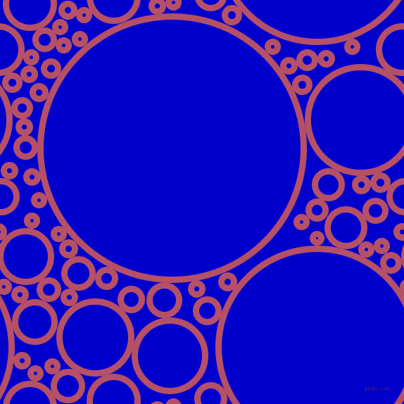 bubbles, circles, sponge, big, medium, small, 9 pixel line width, Blush and Medium Blue circles bubbles sponge soap seamless tileable