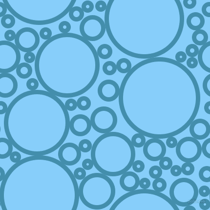 bubbles, circles, sponge, big, medium, small, 9 pixel line width, Boston Blue and Light Sky Blue circles bubbles sponge soap seamless tileable