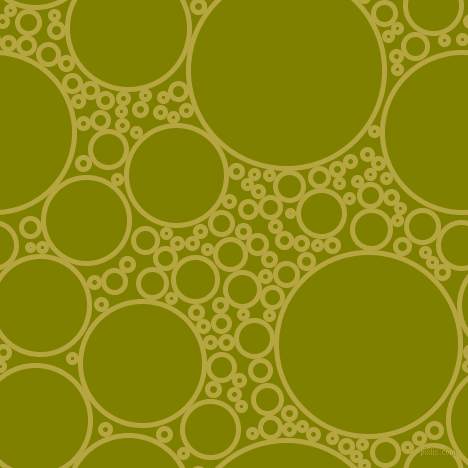 bubbles, circles, sponge, big, medium, small, 5 pixel line width, Brass and Olive circles bubbles sponge soap seamless tileable