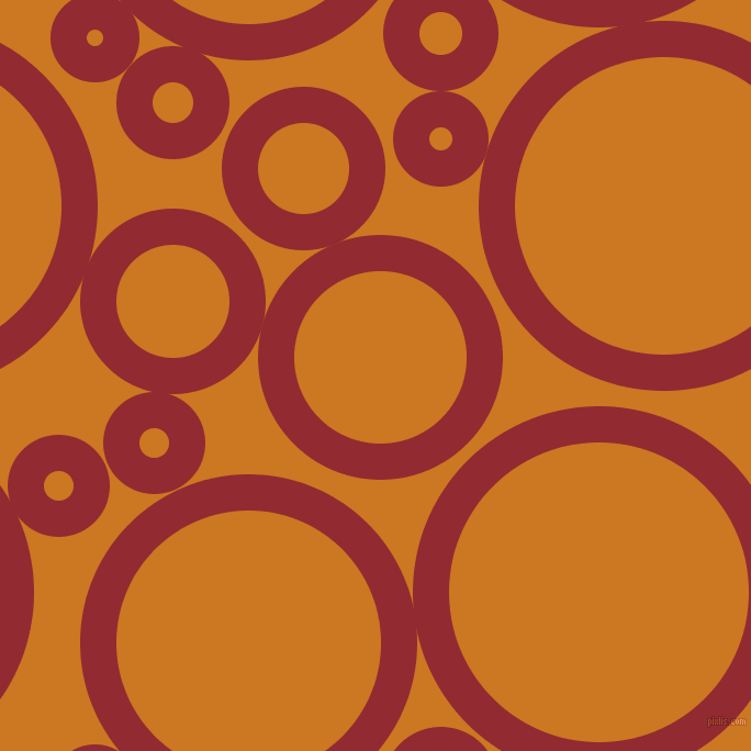 bubbles, circles, sponge, big, medium, small, 33 pixel line width, Bright Red and Ochre circles bubbles sponge soap seamless tileable