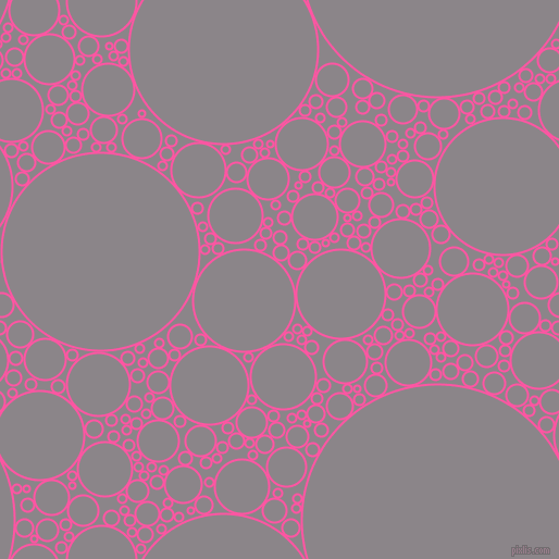 bubbles, circles, sponge, big, medium, small, 2 pixel line width, Brilliant Rose and Taupe Grey circles bubbles sponge soap seamless tileable