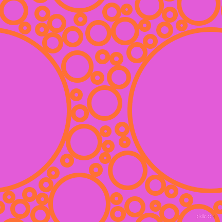 bubbles, circles, sponge, big, medium, small, 9 pixel line width, Burnt Orange and Free Speech Magenta circles bubbles sponge soap seamless tileable