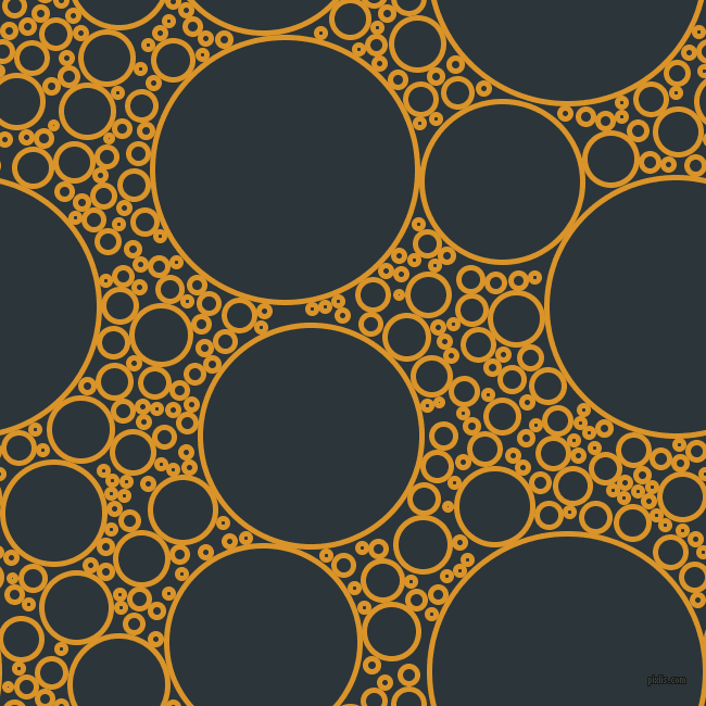 bubbles, circles, sponge, big, medium, small, 5 pixel line width, Buttercup and Gunmetal circles bubbles sponge soap seamless tileable