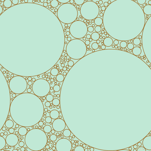 bubbles, circles, sponge, big, medium, small, 2 pixel line width, Buttered Rum and Aero Blue circles bubbles sponge soap seamless tileable