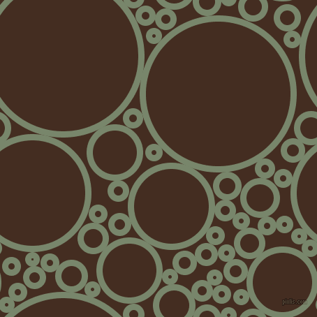 bubbles, circles, sponge, big, medium, small, 9 pixel line width, Camouflage Green and Morocco Brown circles bubbles sponge soap seamless tileable