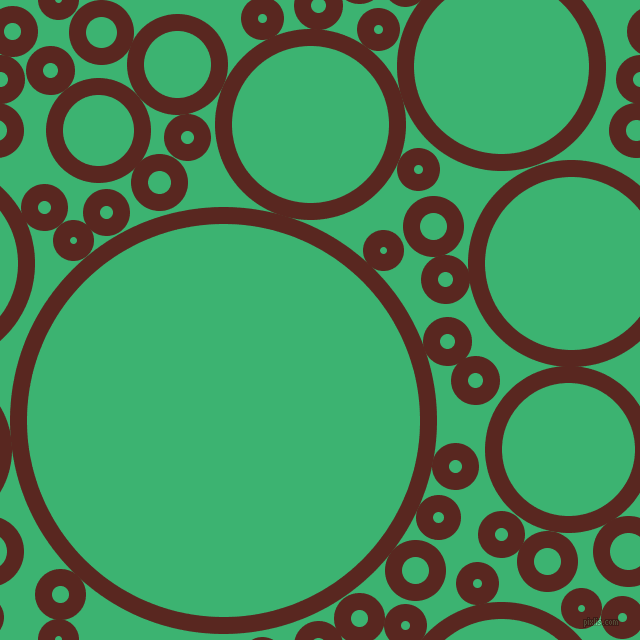 bubbles, circles, sponge, big, medium, small, 17 pixel line width, Caput Mortuum and Medium Sea Green circles bubbles sponge soap seamless tileable
