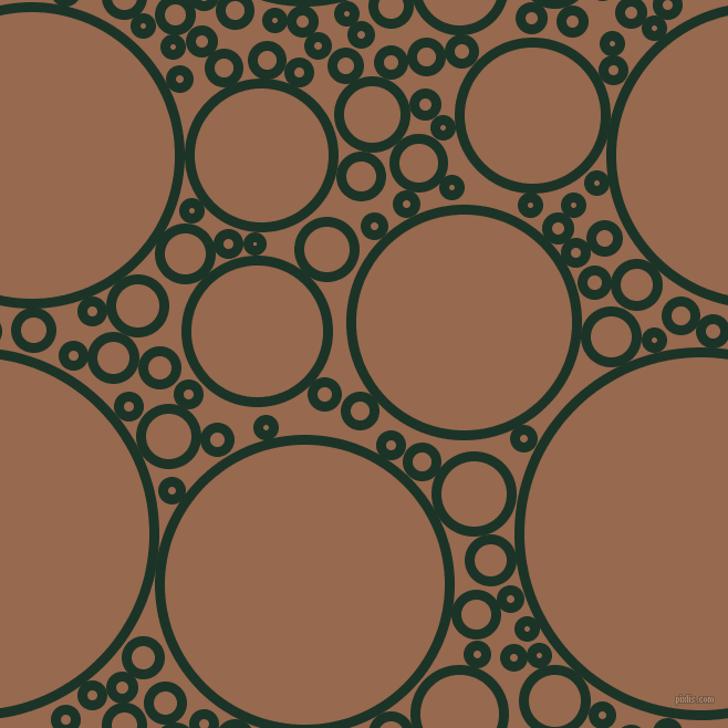 bubbles, circles, sponge, big, medium, small, 9 pixel line width, Cardin Green and Dark Tan circles bubbles sponge soap seamless tileable