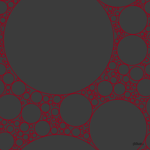 bubbles, circles, sponge, big, medium, small, 2 pixel line width, Carmine and Fuscous Grey circles bubbles sponge soap seamless tileable