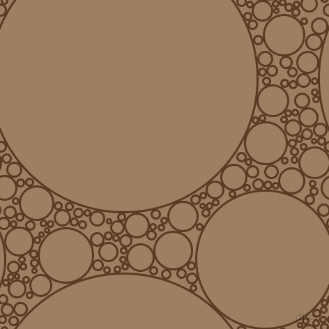 bubbles, circles, sponge, big, medium, small, 3 pixel line width, Carnaby Tan and Sorrell Brown circles bubbles sponge soap seamless tileable