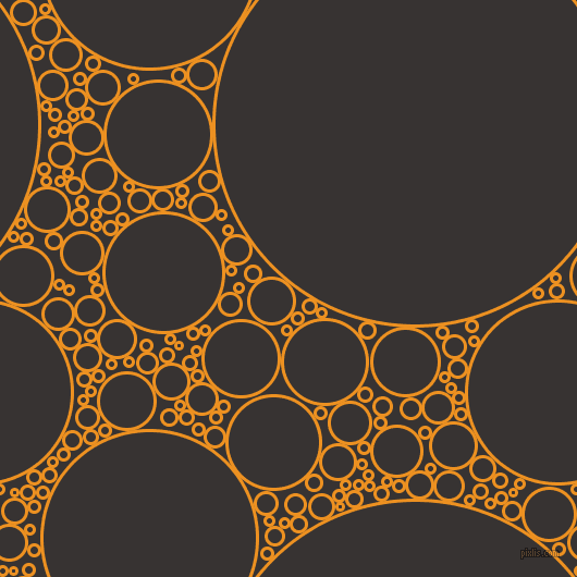 bubbles, circles, sponge, big, medium, small, 3 pixel line width, Carrot Orange and Gondola circles bubbles sponge soap seamless tileable