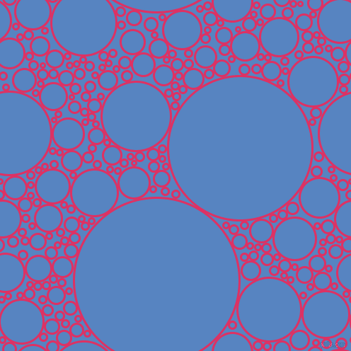 bubbles, circles, sponge, big, medium, small, 3 pixel line width, Cerise and Havelock Blue circles bubbles sponge soap seamless tileable