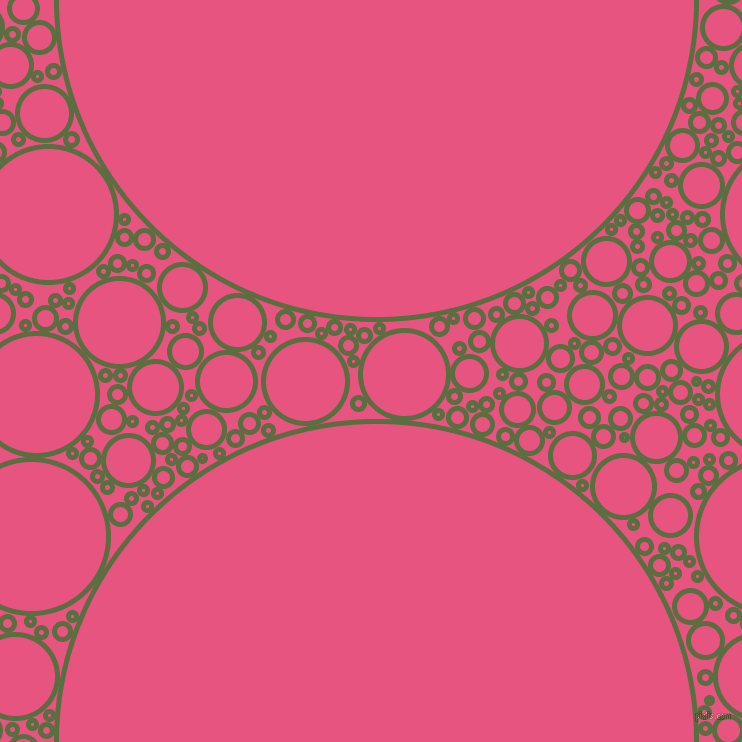bubbles, circles, sponge, big, medium, small, 5 pixel line width, Chalet Green and Dark Pink circles bubbles sponge soap seamless tileable