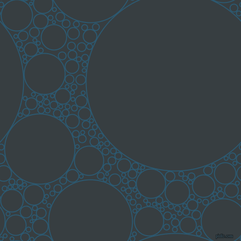 bubbles, circles, sponge, big, medium, small, 2 pixel line width, Chathams Blue and Mine Shaft circles bubbles sponge soap seamless tileable