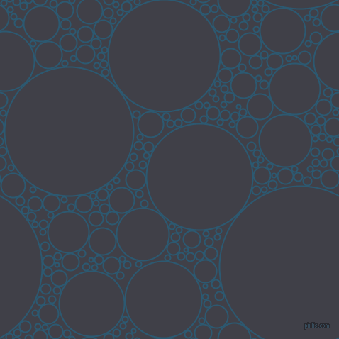 bubbles, circles, sponge, big, medium, small, 2 pixel line width, Chathams Blue and Payne