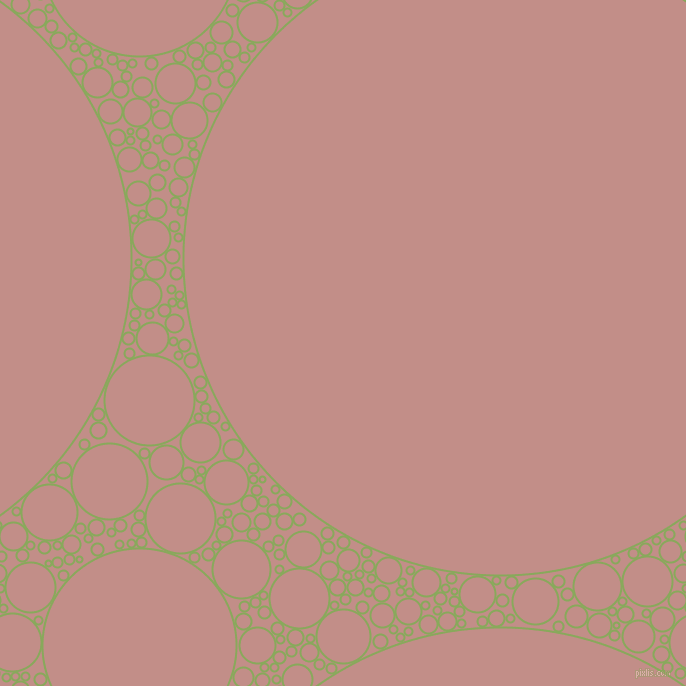 bubbles, circles, sponge, big, medium, small, 2 pixel line width, Chelsea Cucumber and Oriental Pink circles bubbles sponge soap seamless tileable