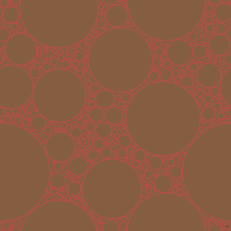 bubbles, circles, sponge, big, medium, small, 3 pixel line width, Chestnut and Dark Wood circles bubbles sponge soap seamless tileable