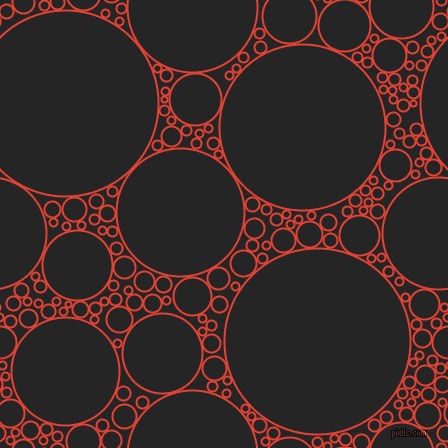 bubbles, circles, sponge, big, medium, small, 2 pixel line width, Cinnabar and Nero circles bubbles sponge soap seamless tileable
