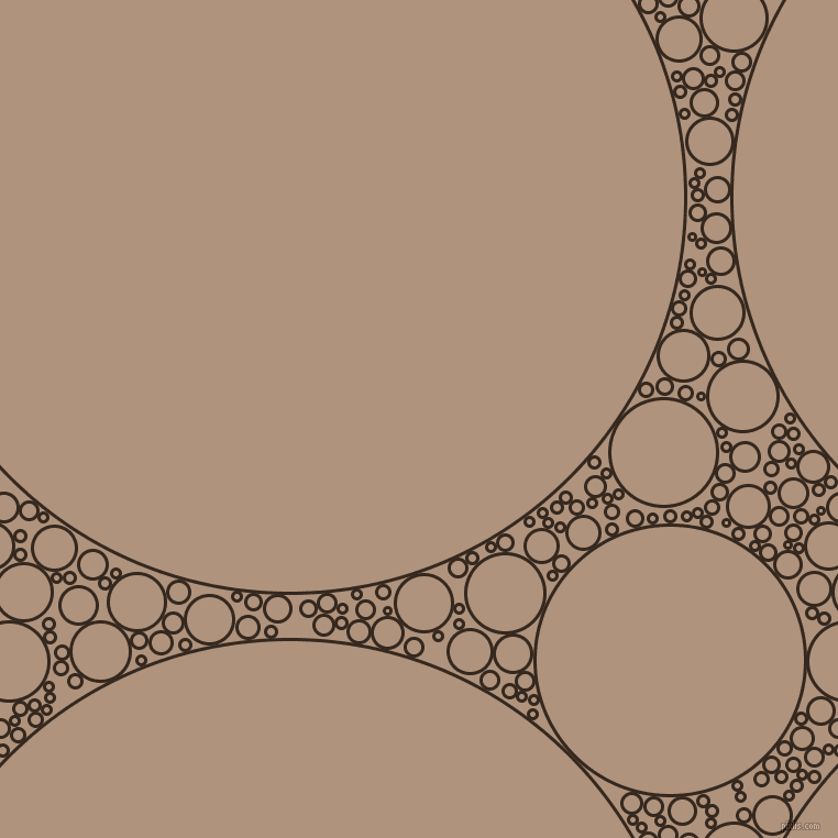 bubbles, circles, sponge, big, medium, small, 3 pixel line width, Cocoa Brown and Sandrift circles bubbles sponge soap seamless tileable