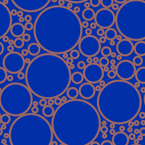 bubbles, circles, sponge, big, medium, small, 9 pixel line width, Copper Rose and International Klein Blue circles bubbles sponge soap seamless tileable
