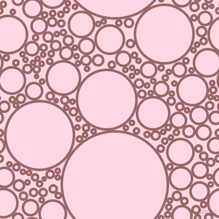 bubbles, circles, sponge, big, medium, small, 5 pixel line width, Copper Rose and Pig Pink circles bubbles sponge soap seamless tileable