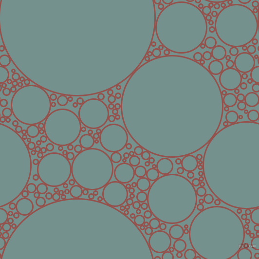 bubbles, circles, sponge, big, medium, small, 3 pixel line width, Copper Rust and Juniper circles bubbles sponge soap seamless tileable