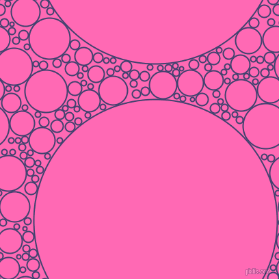 bubbles, circles, sponge, big, medium, small, 2 pixel line width, Corn Flower Blue and Hot Pink circles bubbles sponge soap seamless tileable